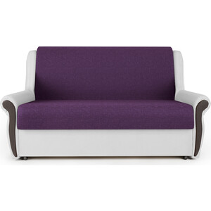 фото Шарм-дизайн диван-кровать аккорд м 100 фиолетовая рогожка и экокожа белая