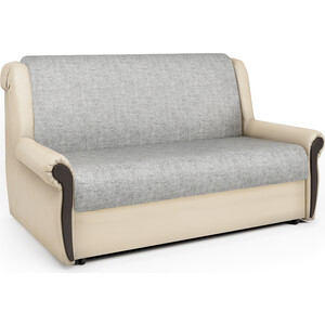 Диван-кровать Шарм-Дизайн Аккорд М 100 экокожа беж и серый шенилл кресло кровать шарм дизайн аккорд м шенилл серый