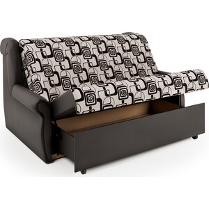 Диван-кровать Шарм-Дизайн Аккорд М 120 экокожа шоколад и ромб