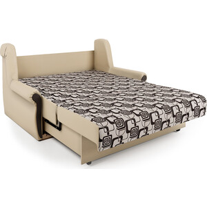 Диван-кровать Шарм-Дизайн Аккорд М 140 экокожа беж и ромб