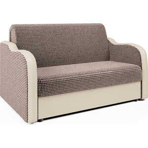 фото Шарм-дизайн диван-кровать коломбо 120 корфу коричневый и экокожа беж