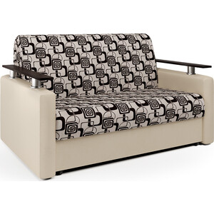 Диван-кровать Шарм-Дизайн Шарм 100 экокожа беж и ромб шкаф с полками шарм дизайн шсп 1 30х45 белый