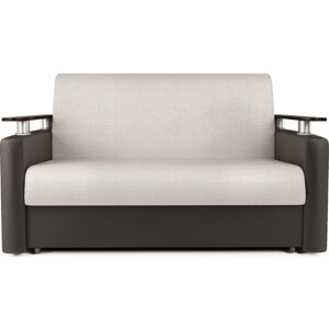 фото Шарм-дизайн диван-кровать шарм 100 экокожа шоколад и шенилл беж