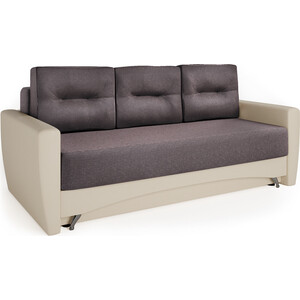 Диван-кровать Шарм-Дизайн Опера 130 экокожа беж и рогожка латте кресло кровать шарм дизайн бит латте