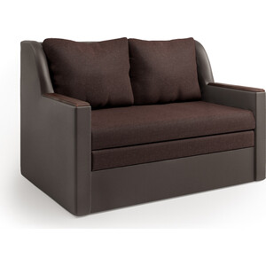 Диван-кровать Шарм-Дизайн Дуэт экокожа шоколад и рогожка кресло кровать дуэт экокожа