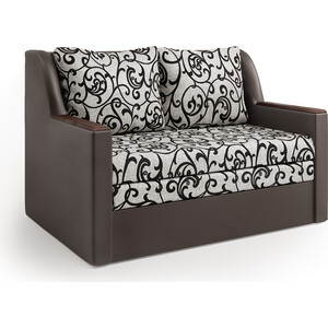 Диван-кровать Шарм-Дизайн Дуэт экокожа шоколад и узоры кушетка шарм дизайн леон левый шоколад