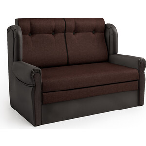 Диван-кровать Шарм-Дизайн Классика 2М шоколад и рогожка кресло кровать шарм дизайн классика м экокожа беж и рогожка