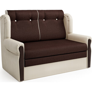 Диван-кровать Шарм-Дизайн Классика 2М экокожа беж и рогожка кресло кровать шарм дизайн классика в шенилл серый