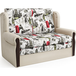 фото Шарм-дизайн диван-кровать классика м экокожа беж и велюр