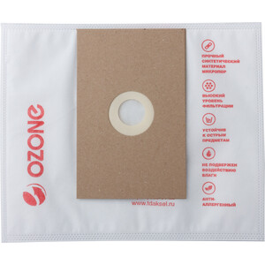 фото Мешки для пылесоса ozone многоразовые универсальные размер картона: 120х190 мм, диаметр отверстия: 50 мм, 2 шт (xs-un02)