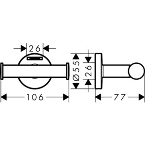 Крючок двойной Hansgrohe Logis Universal хром (41725000)