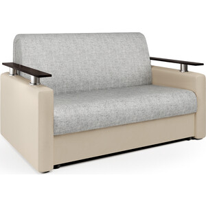 Диван-кровать Шарм-Дизайн Шарм 100 экокожа беж и серый шенилл диван прямой юпитер 2 обивка аслан серый