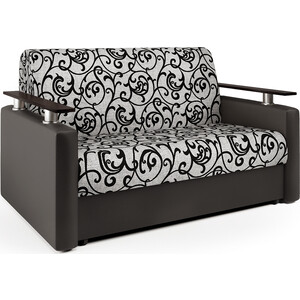 Диван-кровать Шарм-Дизайн Шарм 100 экокожа шоколад и узоры стеллаж шарм дизайн шм 11 белый