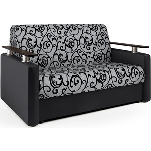 Диван-кровать Шарм-Дизайн Шарм 100 экокожа черная и узоры диван книжка шарм дизайн лига м серая рогожка и черная экокожа