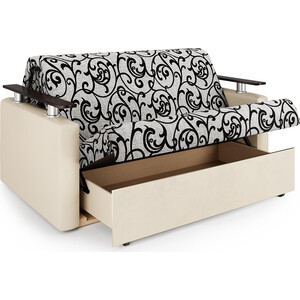фото Шарм-дизайн диван-кровать шарм 120 экокожа беж и узоры