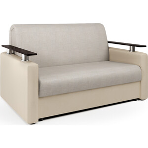 фото Шарм-дизайн диван-кровать шарм 120 экокожа беж и шенилл беж