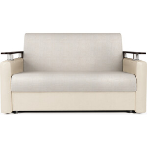 фото Шарм-дизайн диван-кровать шарм 140 экокожа беж и шенилл беж