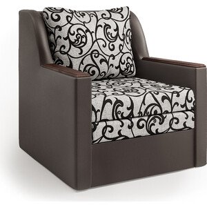 Кресло-кровать Шарм-Дизайн Соло экокожа шоколад и узоры кресло мебелик сайма экокожа шоколад каркас вишня п0000487
