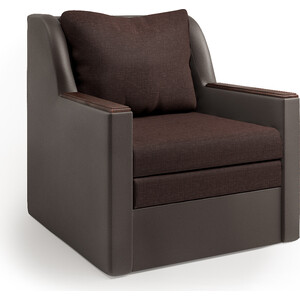 Кресло-кровать Шарм-Дизайн Соло экокожа шоколад и рогожка кресло кровать милена 2 brown экокожа черная