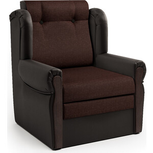 Кресло-кровать Шарм-Дизайн Классика М шоколад и рогожка диван кровать шарм дизайн опера 150 экокожа шоколад и серая рогожка