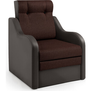 Кресло-кровать Шарм-Дизайн Классика В шоколад и рогожка диван книжка шарм дизайн классика д 120 шенилл бежевый
