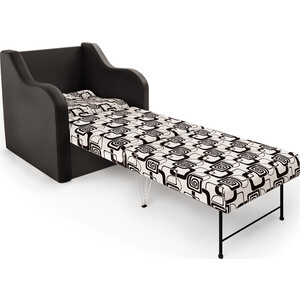 фото Шарм-дизайн кресло-кровать классика в шоколад и ромб