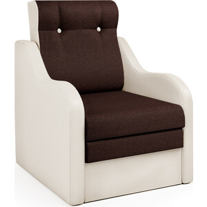 Кресло-кровать Шарм-Дизайн Классика В экокожа беж и рогожка диван книжка шарм дизайн классика д 120 шенилл бежевый