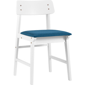 фото Стул обеденный stool group oden white мягкое сидение синее mh52035 white apple-7 blue