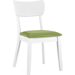 фото Стул обеденный stool group tomas white белый мягкое сидение салатовое mh51755 white apple-8 green