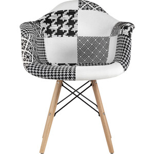 Кресло Stool Group Eames пэчворк черно-белое Y809 bw - фото 2