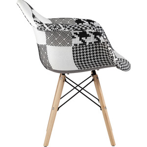 Кресло Stool Group Eames пэчворк черно-белое Y809 bw - фото 3