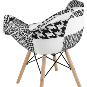 Кресло Stool Group Eames пэчворк черно-белое Y809 bw - фото 4
