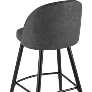 фото Стул барный stool group лион темно-серая экокожа черные ножки bc-99004b hdl-8 dual