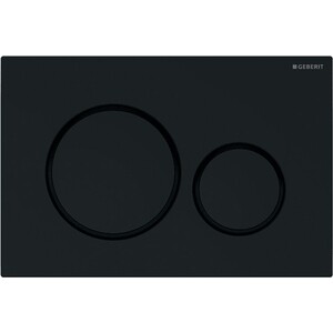 Кнопка смыва Geberit Sigma 20 черная, декоративные кольца черные матовые (115.882.DW.1) клавиша смыва geberit
