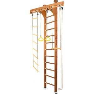 фото Шведская стенка kampfer wooden ladder ceiling №2 ореховый высота 3 м