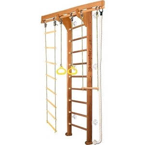 фото Детский спортивный комплекс kampfer wooden ladder wall №2 ореховый стандарт белый