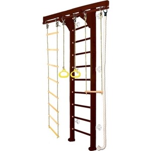 фото Детский спортивный комплекс kampfer wooden ladder wall №5 шоколадный стандарт белый