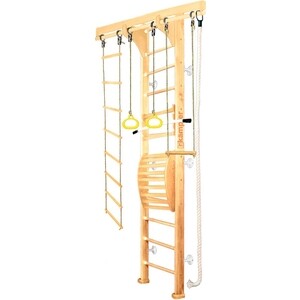 фото Детский спортивный комплекс kampfer wooden ladder maxi wall №1 натуральный высота 3 м белый