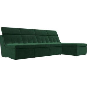 фото Лига диванов угловой модульный диван холидей люкс велюр зеленый