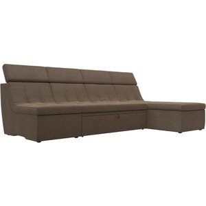 фото Лига диванов угловой модульный диван холидей люкс рогожка коричневый