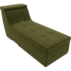 Модуль Лига Диванов Холидей Люкс канапе микровельвет зеленый п образный модульный диван лига диванов холидей люкс микровельвет зеленый