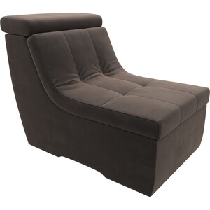 фото Модуль лига диванов холидей люкс кресло велюр коричневый
