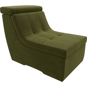 фото Модуль лига диванов холидей люкс кресло микровельвет зеленый
