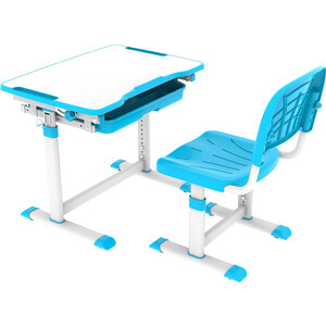 Комплект парта + стул трансформеры FunDesk Sorpresa blue Cubby - фото 4