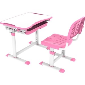 Комплект парта + стул трансформеры FunDesk Sorpresa pink Cubby - фото 1