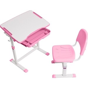 Комплект парта + стул трансформеры FunDesk Sorpresa pink Cubby - фото 4