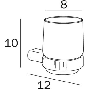 Стакан для ванной Inda Mito хром (A2010NCR + R00100007)