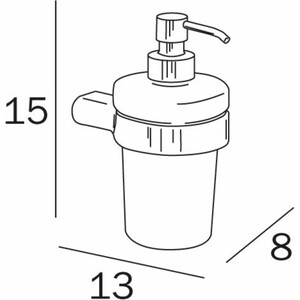 Дозатор для жидкого мыла Inda Mito черный матовый (A2010NNE + A2012ANE21)