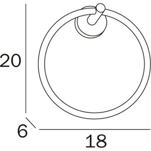 фото Полотенцедержатель inda forum кольцо, хром (a36160cr)