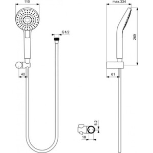 Душевая система Ideal Standard Ceraflex Set 4 в 1 хром (BC447AA)